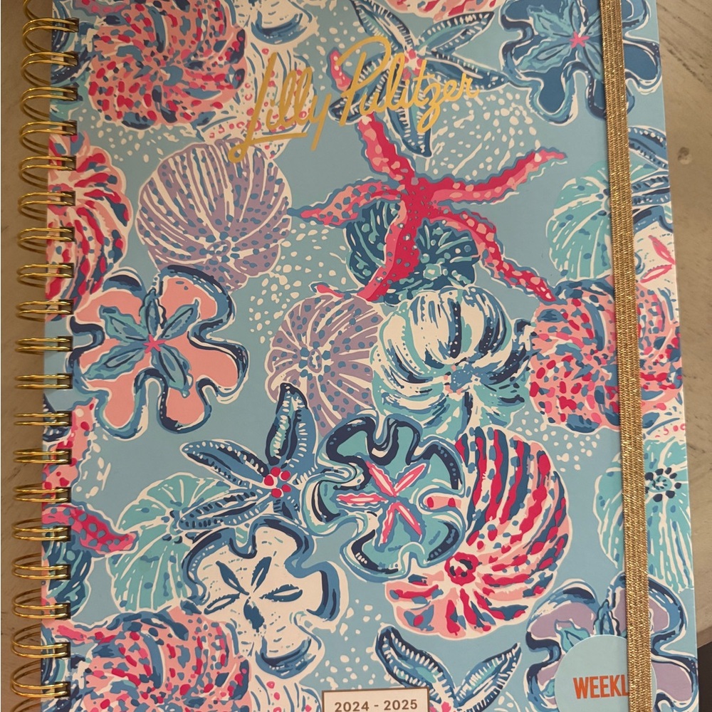 Lilly Pulitzer Colorful Spiral Planner 2024-2025
